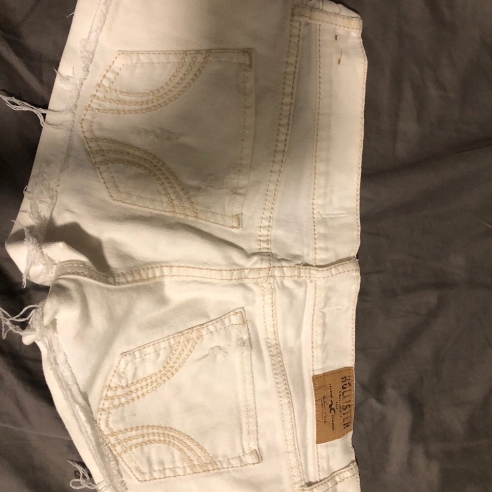 White Hollister cut off Shorts
